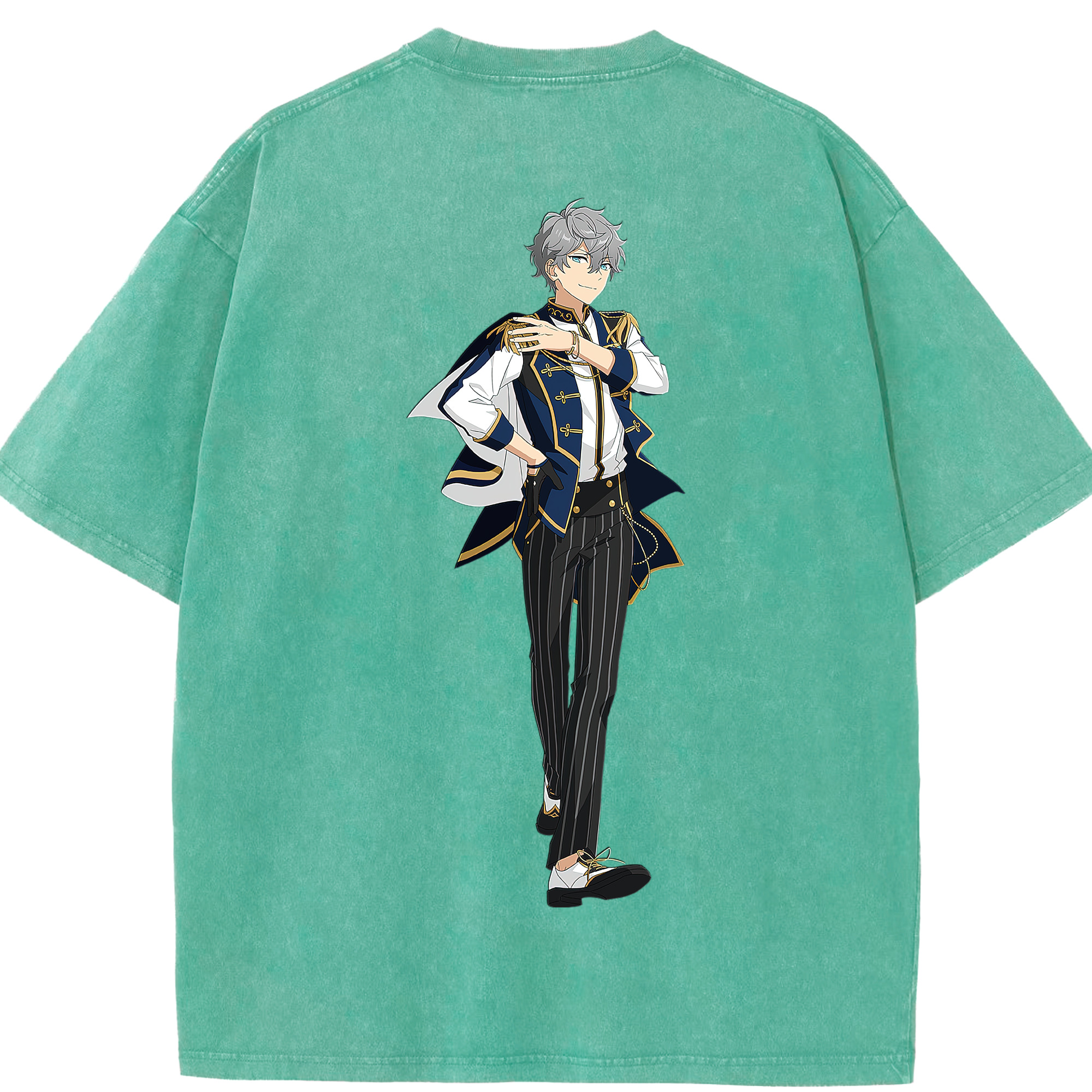 （画像用） あんさんぶるスターズ! Ensemble Stars 綿100% ヴィンテージ風 半袖Tシャツ（背面プリント）